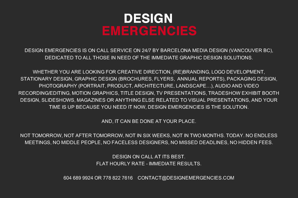 Design Emergencies Vancouver 1